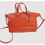 Coach Red Satchel Crossbody Bag Colette Cardinal Pebbled Leather Gold Hardware Photo 1