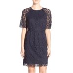 Madewell Navy Lace Fit and Flare Mini Dress| Size 2 Photo 1