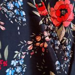 Land's End | Floral Dress with Pockets Short Sleeve Modest Size 14 Stretchy Soft Black Photo 3