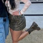 BLANK NYC brown/gray Belted leather skirt Photo 0