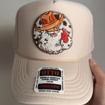Cowboy Santa Christmas Trucker Hat Tan Photo 0