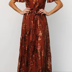Baltic Born NWT Women’s  Muse Sequin Maxi Dress Cinnamon Size M Photo 0