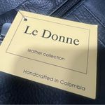 NWT Le Donne Sleek Black Leather Small Backpack made in Colombia handcrafted Photo 2