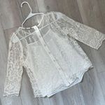 Dolce Vita Blouse Silk Embroidered White (small) coquette cottagecore soft girl Photo 5