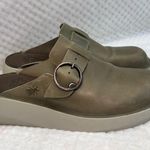 Fly London  Boll Womens Gray Leather Mules Clog Shoes Photo 0