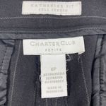 Charter Club Dress Pants Women's Size 6P Katherine Fit Full Length Gray Stripe Photo 4