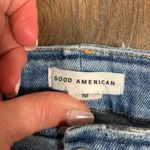 Good American  Ankle Cropped Jeans with Distressed Hem Photo 1