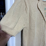 Vintage Teddi Cardigan Sweater Embroidered Cottagecore Grandma womens sz L Size L Photo 4