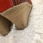 Toms Canvas & Jute Platform Espadrille Striped Peep Toe Wedges Red Tan 10 Photo 4