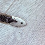 Vintage Western Silver Chain Mesh Studded Leather Belt Sz 41 inches accessories Black Photo 6