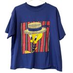 Tweety Bird T Shirt Thats All Folks 1993‎ Size Measured Cartoon Classic Medium Photo 0