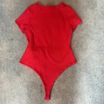 Princess Polly Hot Red Short Sleeve Cut Out Bodysuit Size 18 Photo 2