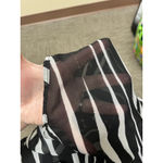 White House | Black Market Black And White Tunic Top Sz. XS Swimsuit Cover Up Photo 3