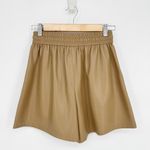 Good American Better Than Leather Short in Warm Caramel Tan Women's 0 XS Photo 2