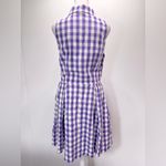 Purple & White Gingham Checked ModCloth Dress by Ixia Western Sleeveless Cowgirl Size L Photo 3