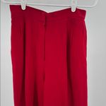 Chaus Red Women's 100% silk pants office 10 holiday professional party casual Photo 5