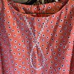 Vintage Red Floral Print Tent Mini Dress Tunic Top Size M/L Size M Photo 1