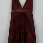 BCBGMAXAZRIA BCBG Generation Red Multi Halter Dress Pleated Mini Cocktail Size 4 Photo 0
