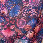 Karen Kane Y2K Floral Mesh Top Long Sleeve Ruched – XLP Made in USA Photo 4