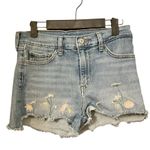 Levi's Levi’s High Rise Floral Embroidered Denim Cutoff Shorts Size 28 Photo 0