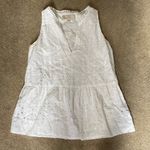 Loft  White Eyelet Lace Sleeveless Blouse Size XS Photo 0