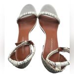Rebecca Minkoff Mali Snake Embossed Chunky Heels Cream/Black Sz 8.5 M Photo 5