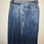 ZARA NEW  Denim Effect blue high waisted midi skirt women's size medium Photo 7