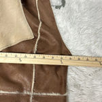 Knox Rose  faux leather Boho Western style open front vest EUC Sz M Photo 6