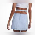 We Wore What Revolve  Skirt Women M Denim Cut Out Mini Light Wash 90s Y2K Casual Photo 1
