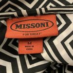 Missoni  Womens Blouse Black White Chevron Long Sleeve Boho Top Photo 2