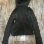 American Eagle Vintage grey  outfitters fur lined cable knit hoodie Photo 7