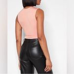 EXPRESS NWT Body Contour Silky Wrap Tank Top Shell Coral Peach Sz L Photo 3