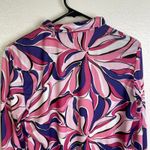San Soleil Top Womens Size Medium Pink Floral 1/4 Zip Long Sleeve Sun UV UPF Photo 6