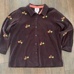 Vintage Quacker Factory Corduroy Fall Button Down Top Cottagecore Sz 1X Brown Photo 0