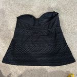 Catalina Black Strapless Tankini Swim Top Women's Size Medium 8 -10 Lace Overlay Photo 8