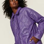 Apparis Stevie Faux Leather Coat Electric Purple Womens Size Small Photo 12