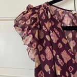 Ulla Johnson Aurelie Dress Bordeaux Purple SILK Metallic Handkerchief Hem Size 4 Photo 6