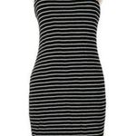 Final Touch  Black and White Stripe Midi Dress Photo 0
