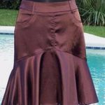 Cache  Luxe Expresso Tulip Metallic Sheen Event Skirt New Day Office $138 NWT Photo 4