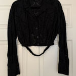 ZARA Eyelet Open Back Button Up Shirt Size M Worn Once Photo 0