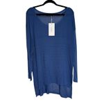 Bloomchic Blue Knit Long Sleeve Tunic Cover Up Beach Dress Plus Size Size undefined Photo 7