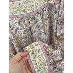 American Eagle  Outfitters Floral Blouse Size M Bohemian Pink Relaxed Summer Boho Photo 3