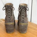 UGG  Grey Suede Lace Up Ankle Boots Block‎ Heel Women Photo 5