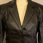 Vintage NYC Whet Blu 90's Y2K Black Leather Jacket‎ Made in Pakistan Small Photo 1