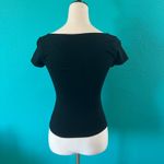Reformation  Emely Cropped Knit Top Black Tencel Lyocell Fitted Chic Size XS Photo 2