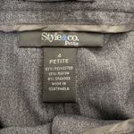 Style & Co. Petite Pants Womens 4P Gray Straight Leg Flat Front Slacks Stretch Size 4 Photo 6