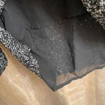 Apt. 9  Sparkly Black Silver Double Layered Sequin Long Sleeve Sweater, Large Photo 3