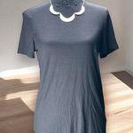 White Birch Wmns Mock Turtleneck Short Sleeved Ribbed Material Crochet Accent SM Photo 0