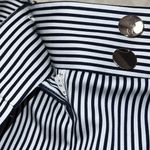 Chico's Chico’s size 00 (XS/2) crop mini sailor stripe hardware crop fashion deep navy Photo 5