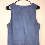 1. State  Women’s Faux Suede V-Neck Pockets Stony Blue Tank Mini Dress Photo 4